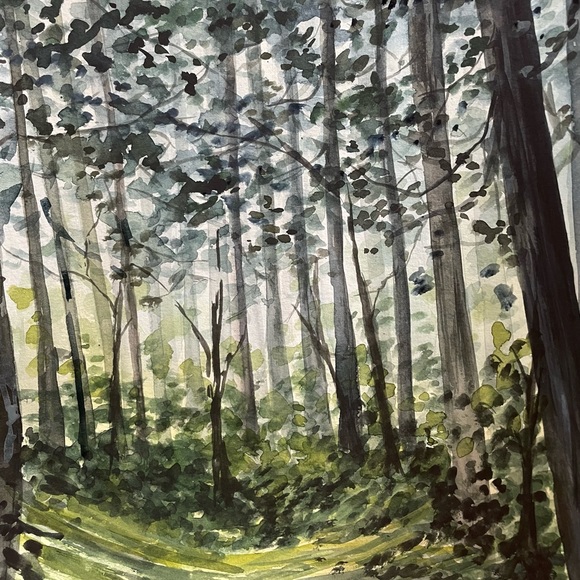Forest π³ watercolor painting original